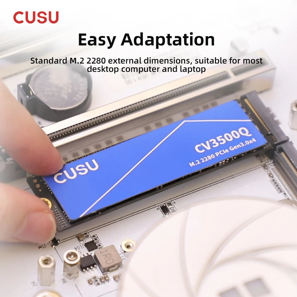 CUSU SSD 512GB 1TB 2TB M.2 NVMe M2 SSD Hard Drive Solid State Disk for Laptop Desktop