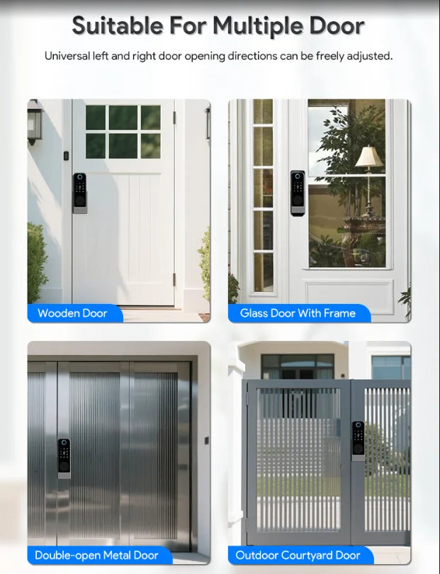 Waterproof TTLock App Outdoor Gate Fingerprint Lock Smart Door Lock Smart Bluetooth Digital APP Keypad Code Keyless Door Lock