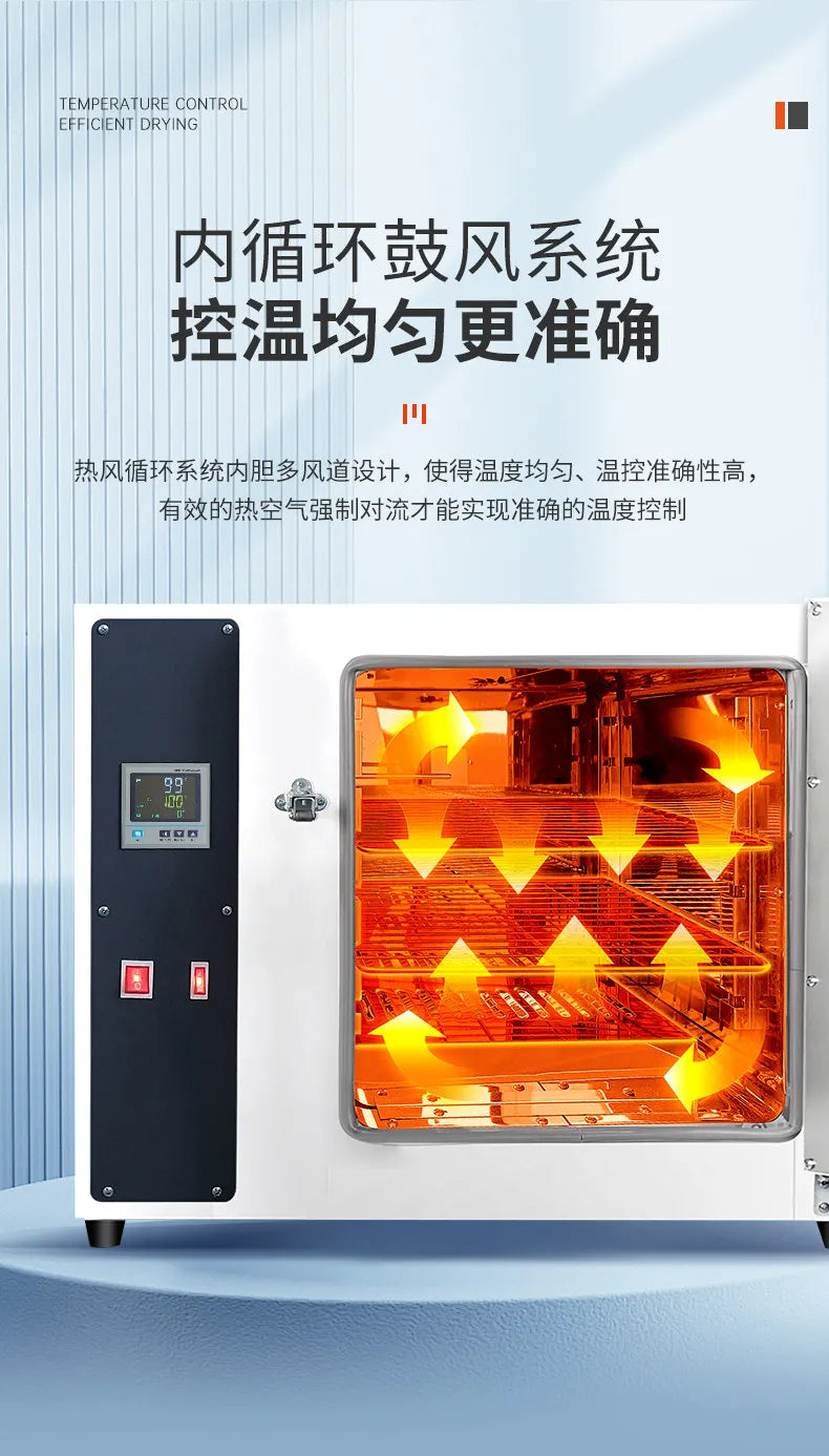 Electric Forced Air Drying Oven – Constant Temp High-Temperature Laboratory Oven for Medical & Herbal Use, Industrial Dryer
