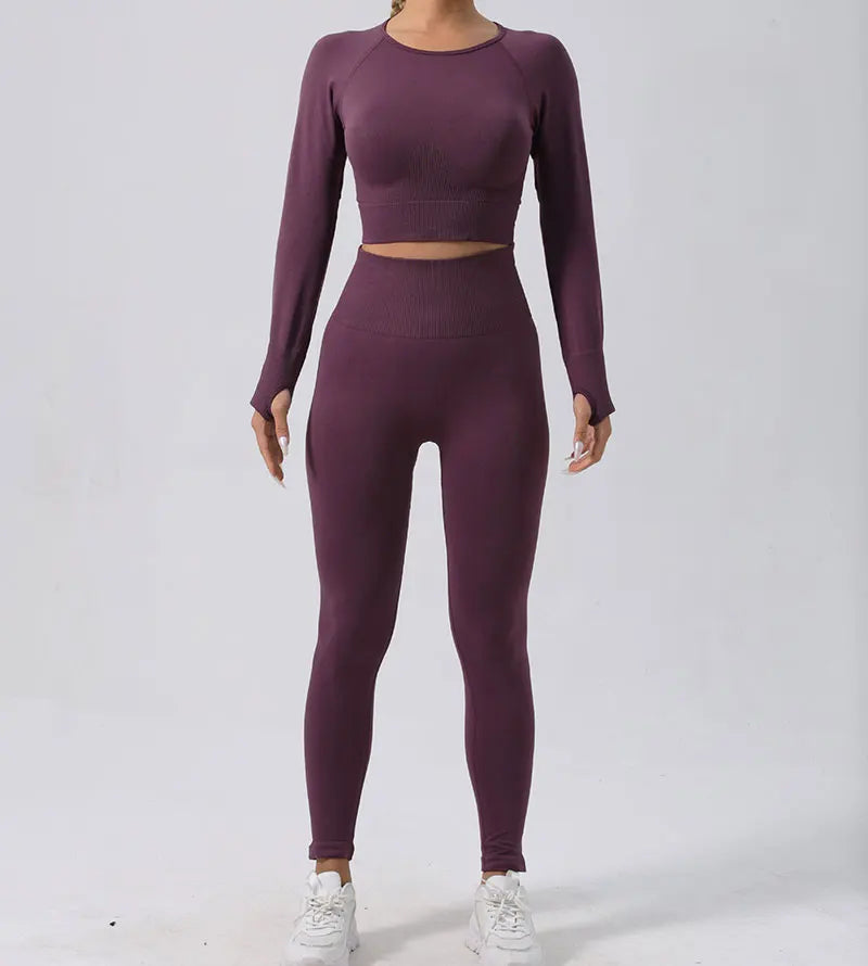 Seamless Legging Fitness Suit Women Sport Outfits Butt-lifting Yoga Pants Running Gym Clothing Comfortable Workout Clothes Solid
