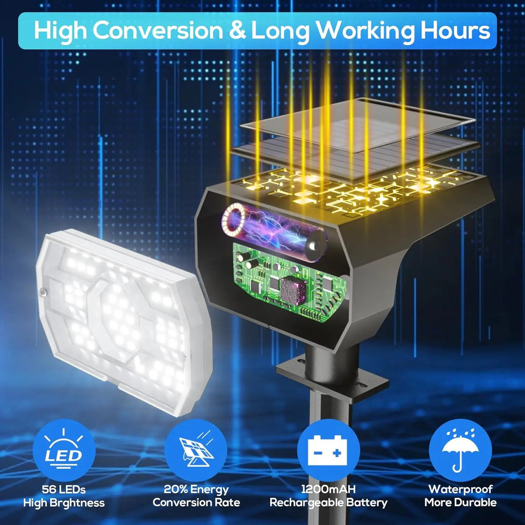 Swiatla Solar Lights Outdoor Waterproof IP68 56 LED 3 Lighting Modes Solar Powered Garden Yard Spot Solar Lights