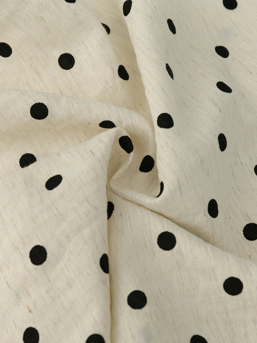 Linen Polka Dot Wide-Leg Pants for Women's Summer, Thin High-Waisted Loose and Laid-Back Style Yamamoto Pants, Casual Straight-L