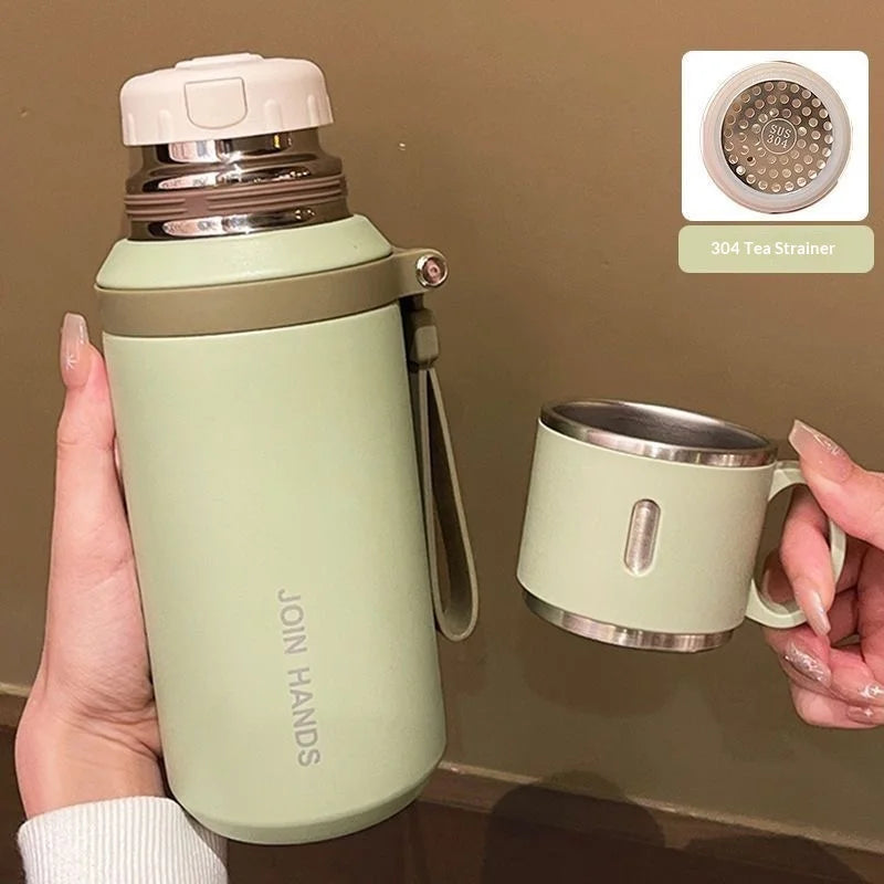 316 Stainless Steel 600ml Coffee Cup Travel Thermal Mug Leak-Proof Thermos Bottle Tea Coffee Mug Office Business Style Thermos L