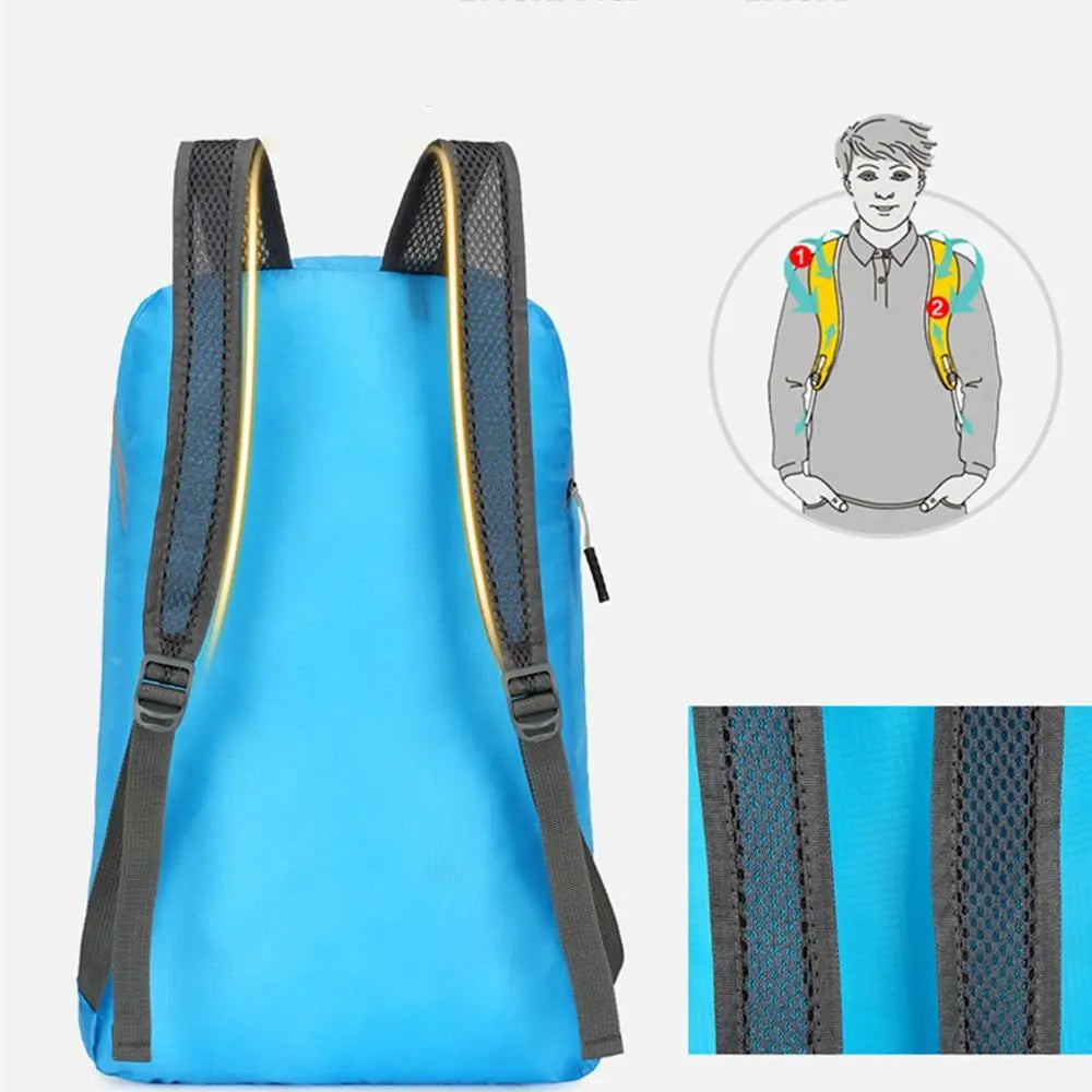 Ultralight Portable Camping Hiking Waterproof Travel Women Mini Travel Backpack Foldable Men Backpack Lightweight Nylon Bag