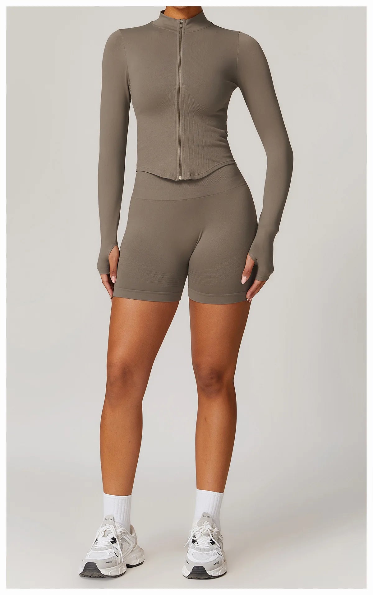 Zipper Yoga Shirts For Women Long Sleeve Seamless Fitness Running Gym Jacket Workout Dry Fit Breathable High Elastic Sports Top