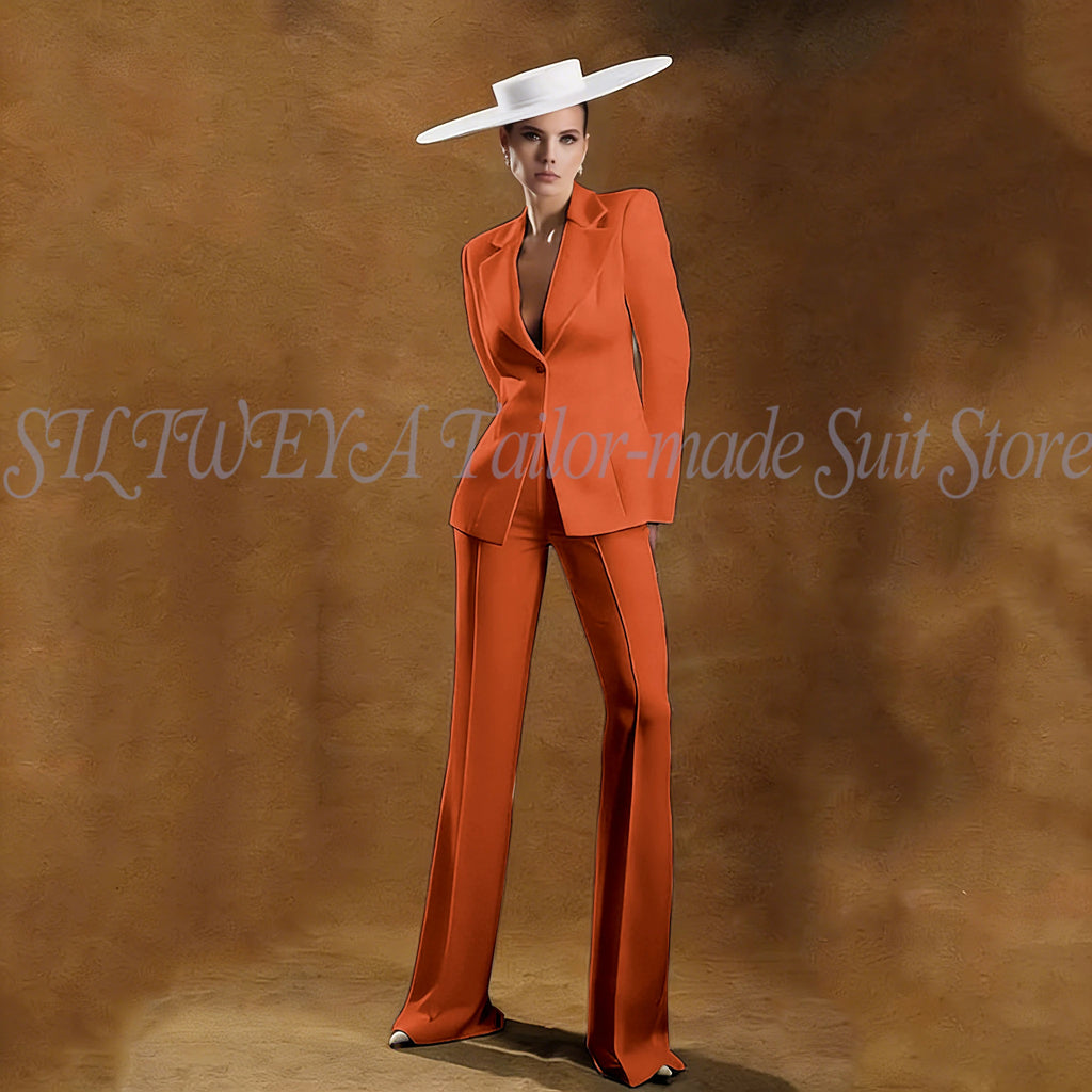 Ladies White Tailored Blazer Trousers Set Workplace Business Occasion Formal Attire 2026 Women Fashion Chic Office Commute Suit
