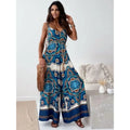 Women Wide Leg Jumpsuit V-Neck Strapless Belted Print New Style Short Pants Jumpsuits For Woman Combinaison Femme Monos Mujer