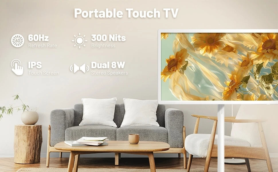 27 Inch Vertical Touch Screen Android Smart Monitor Wifi Wireless Digital Signage Display Tablet TV For Advertising Kiosk