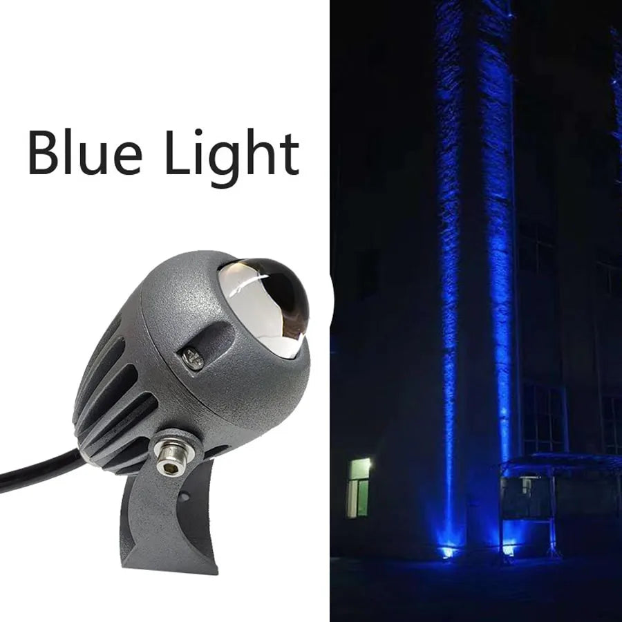 Outdoor LED Wall spotlight 9W 12W 220V Landscape Lighting Green Red Blue Wall light IP66 Waterproof one beam lights
