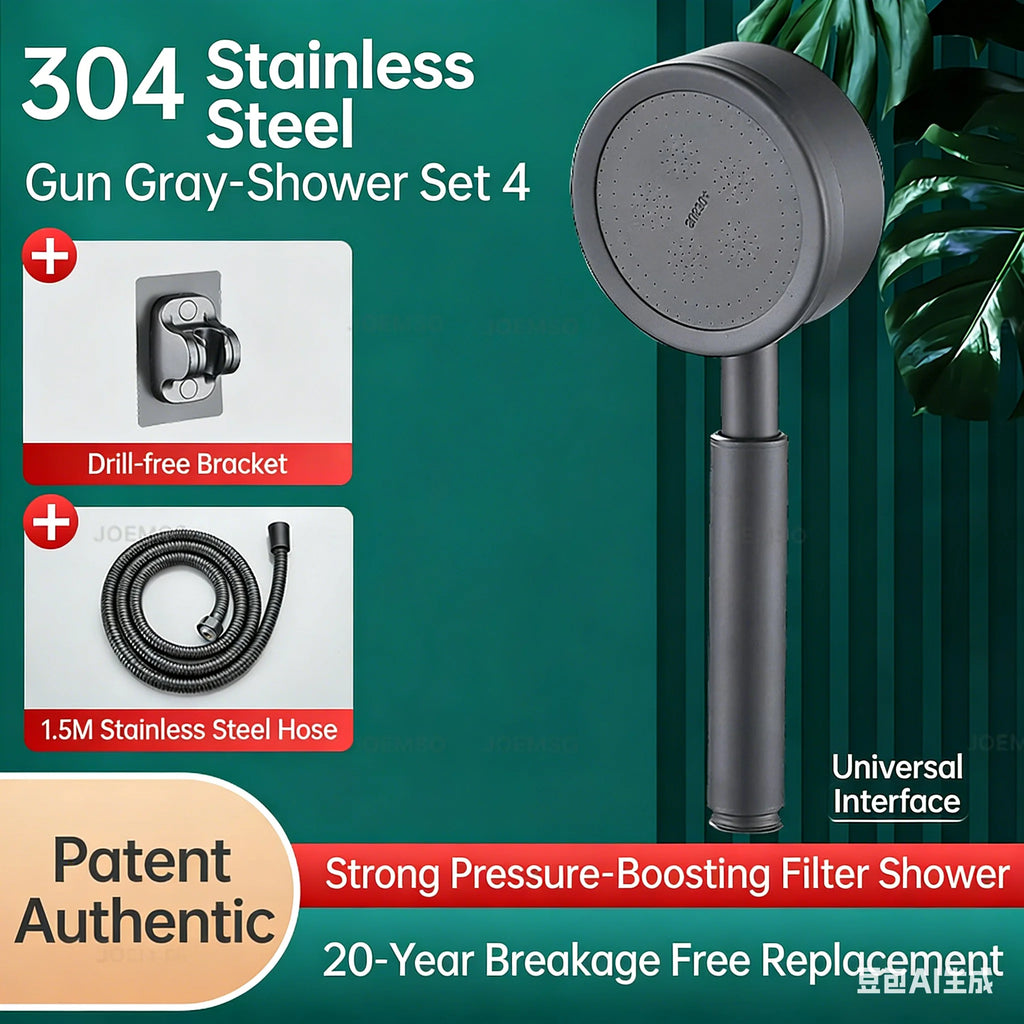 304 stainless steel shower head, handheld shower head for bathroom bathing, bathroom shower head