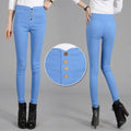 Streetwear Fashion Women Skinny Pencil Pants Spring Autumn New Elastic High Waist Korean Clothing Solid Thin Casual Trousers 5XL