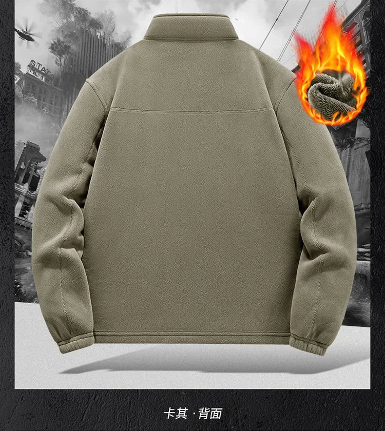 2026 Men's Outdoor Fleece Jacket Autumn Winter Thickened Polar Fleece with Added Insulation New Season Warm Casual Coat