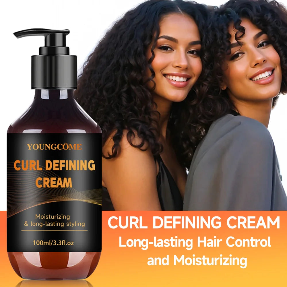 100ml Curly Hair Elastin Long Lasting Moisturizing Prevent Dry Hair Plump And Curly Hair Nature Voluminous Styling Hair Cream