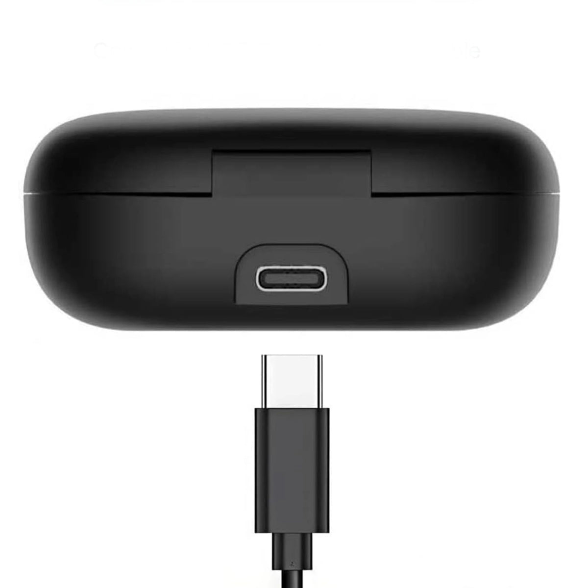 Earbud Charging Case Replacement 500mAh Type C Black Wireless Earbuds Charger Case for Shokz OpenFit 2 2+ T920 T921 Headphones