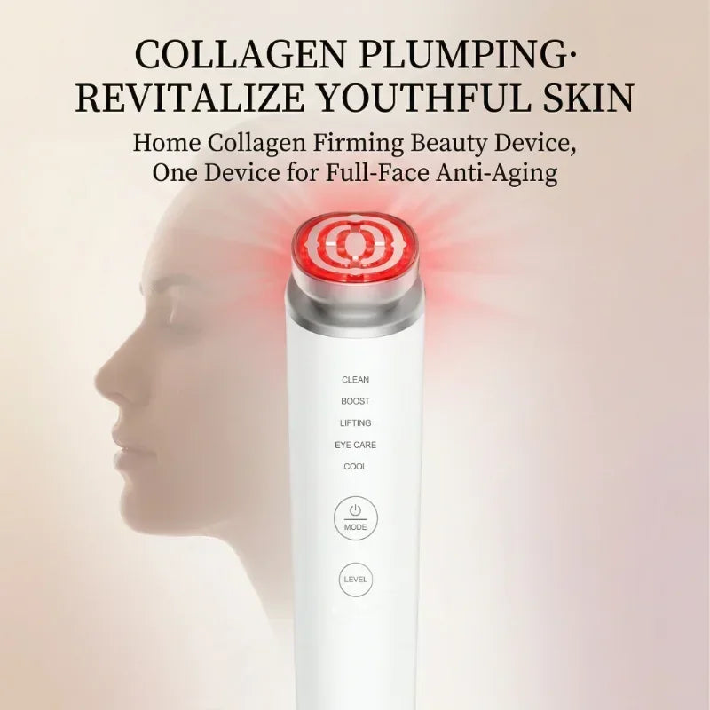 Home Use Collagen Tightening Beauty Device EMS Red Light 5 Modes Anti-Aging Eye Care Portable Sensitive Skin Friendly
