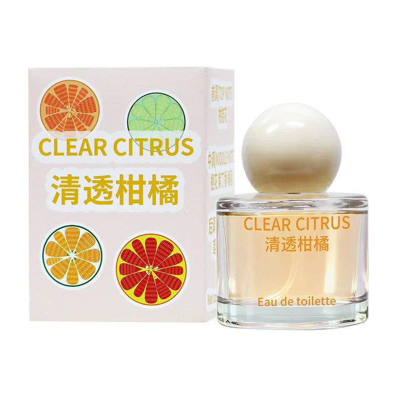 Citrus Peach Fruity Perfume Spray,Clean Fresh Women Scent,Orange Blossom/Lily/Iris/Vetiver/Lemon/Musk Light Fragrance Mist
