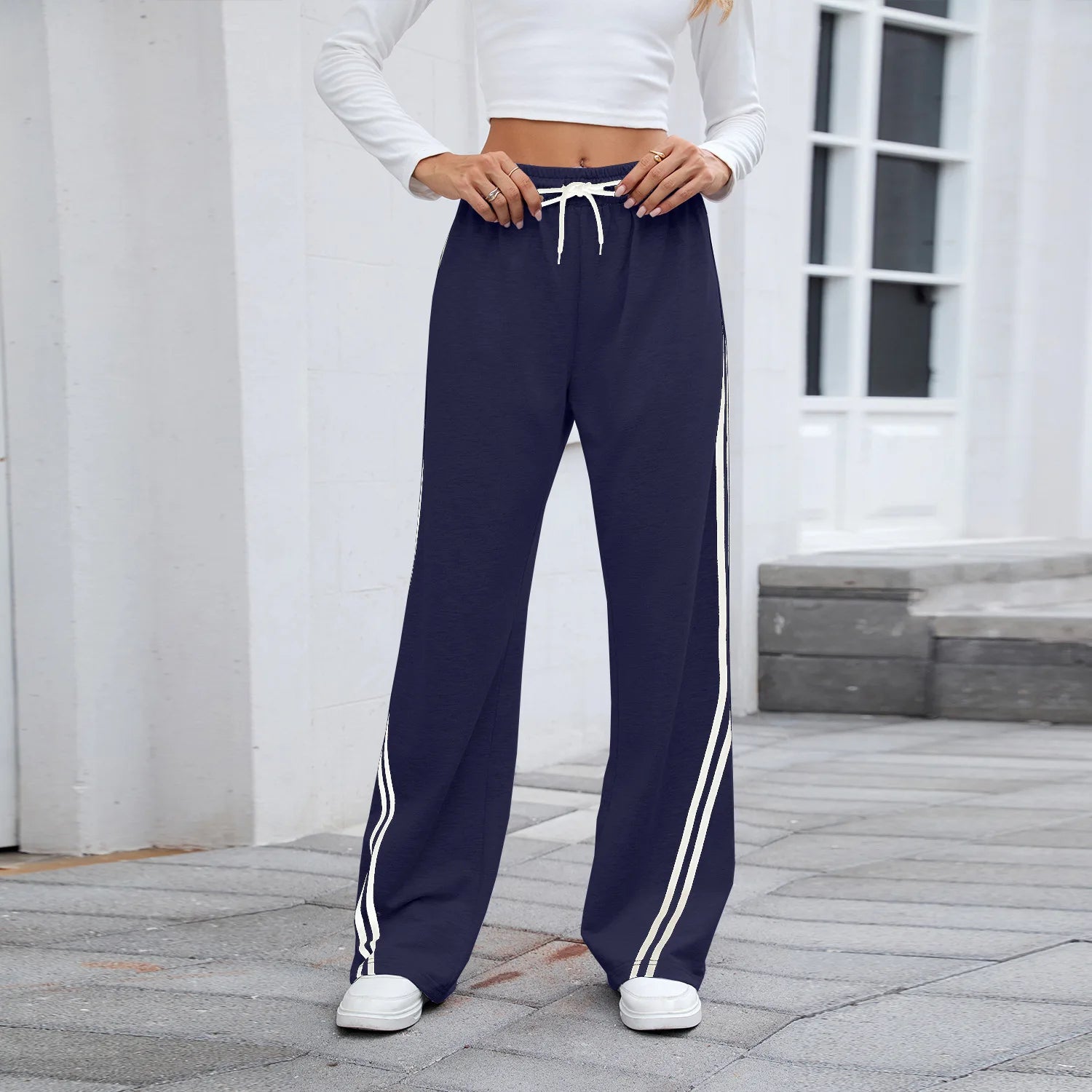 Women's Jogger Straight Trousers Trendy Sports Pants Running Yoga Pants Casual Pockets Women Loose Low Waist Wide Leg Pant Mujer