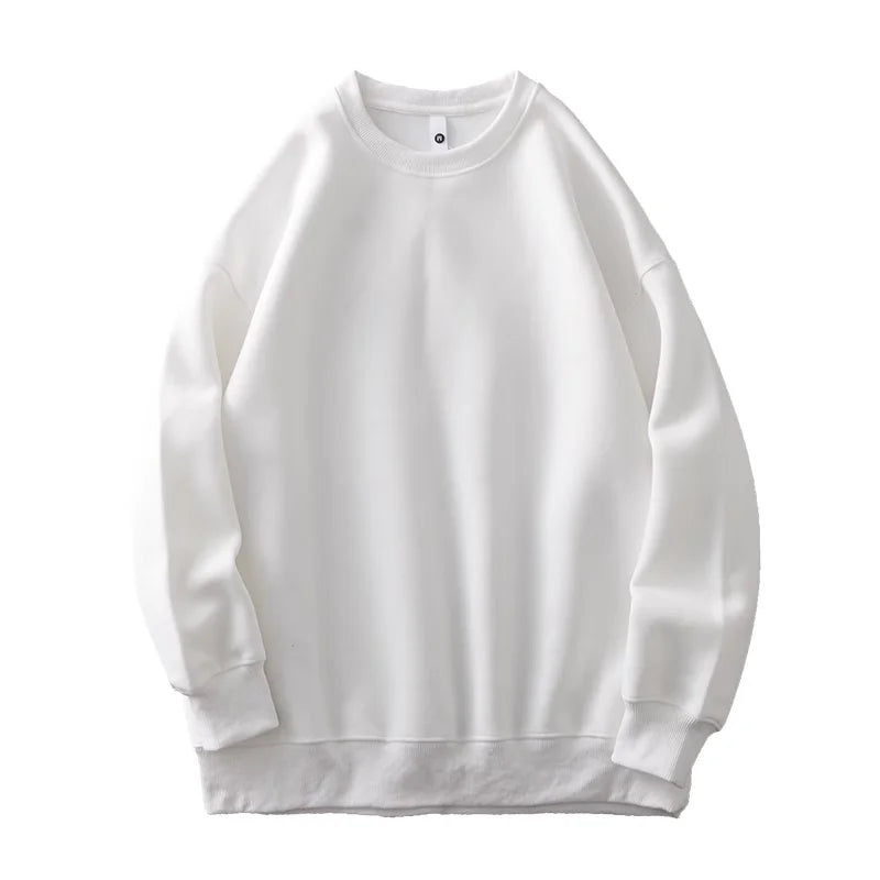 DUKEEN 460G Heavyweight Men's Sweatshirts 2025 Autumn Round-Neck Long Sleeve Solid Color Sport Pullover 11 Color Choose