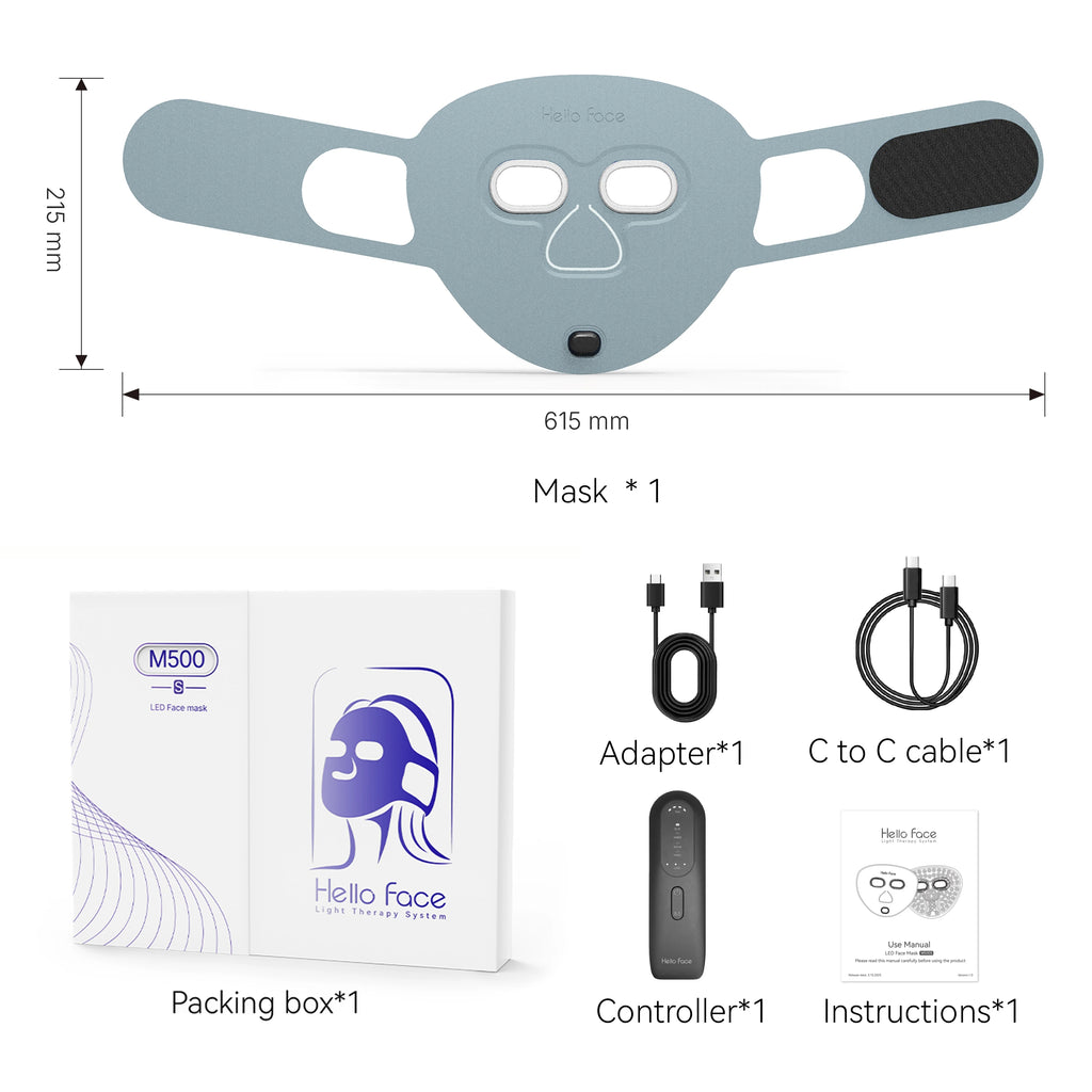 Hello Face Wireless Near-Infrared and Red Light Facial Mask For Powerful Professional Ultra-light Mask