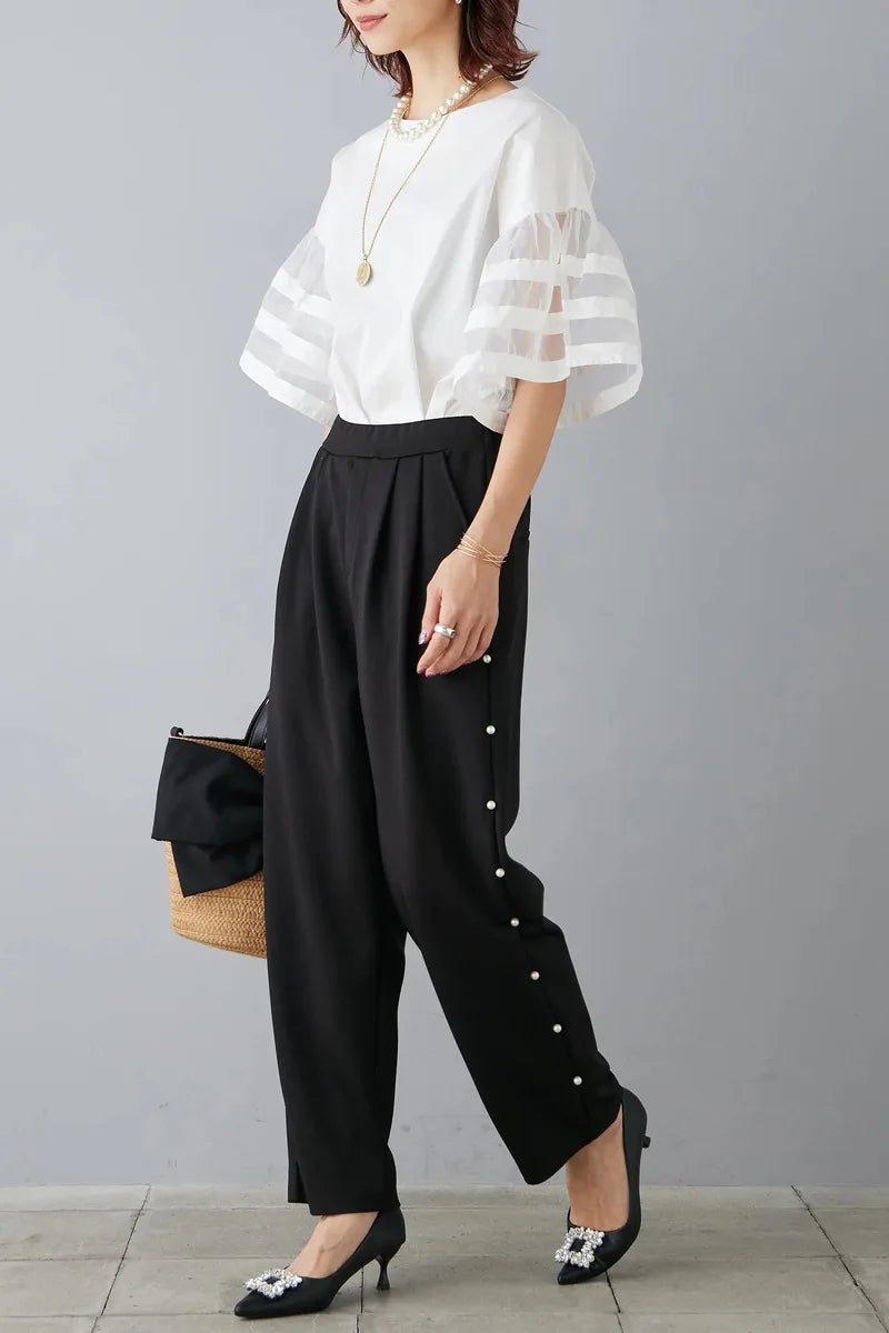 Flare Sleeve Shirts & Blouses Fashion Loose 2026 Woman Blusas New Arrivals Camisas Japan Korean Ropa Mujer Summer Tops