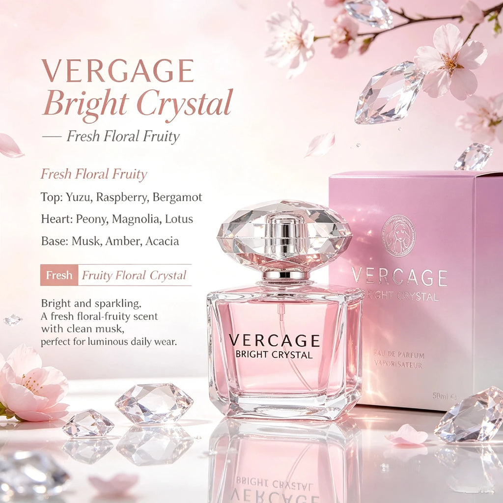 Luxury JEAN MISS Perfume for Women, Elegant Teardrop Bottle with Crystal Diamond Cap, Romantic Floral Long Lasting Eau de Parfum