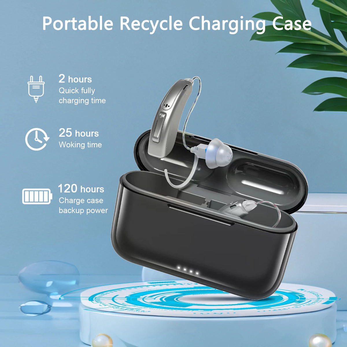 New Hearing Aids with Noise Cancellation Bluetooth Rechargeable Hearing Aids for Seniors Hearing Aid High Quality Audifonos