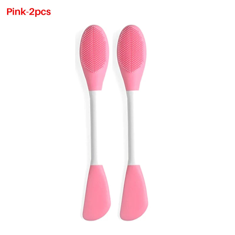 8/4/2pcs Face Brush Set Silicone Facial Mask Applicator Double-head Lotion Spatula Blackhead Face Lip Exfoliator Skin Care Tools