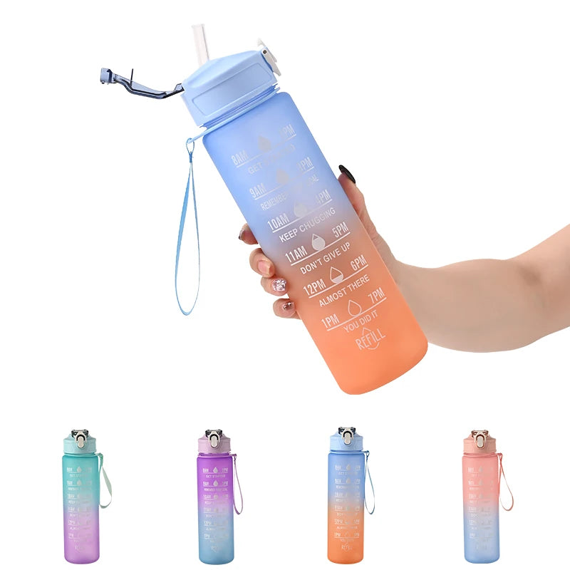 Graduated Straw Cup with Large Capacity of 800ml, Suitable for Sports and Outdoor Activities, Cute and Portable Sports Camping Cup, Water Bottle, Suitable for Students and Girls, Gift for Best Friends