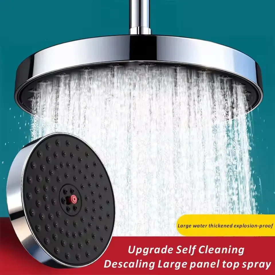 New Self Cleaning Descaling Large Flow Supercharge Ceiling Mounted Shower Head 25.5CM Big Panel High Pressure Waterfall Shower