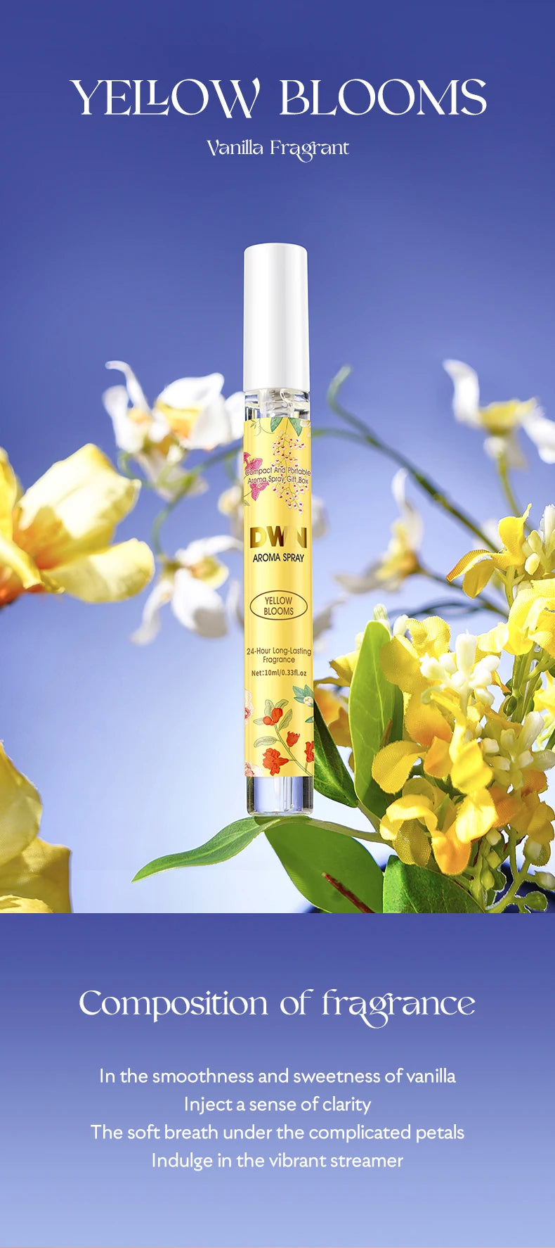 5-Piece Alcohol-Free Festival Flower Perfume Gift Set, Lasting, Charming Fragrance Spray (for Men and Women) 10ml