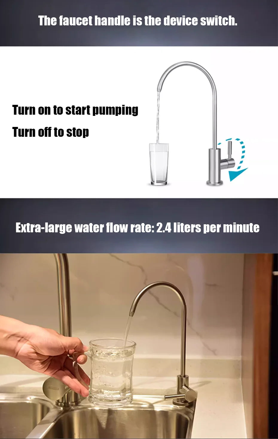 12V Caravan Electric Kitchen Water Pump Faucet Automatic Water Suction Pump 2L/3.5L Min Faucet Automatic Suction Pump For Galley