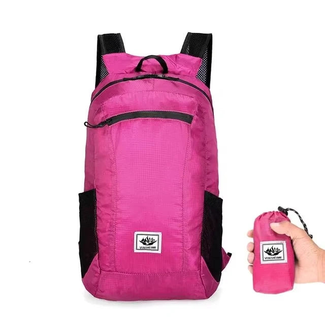 Outdoor Hiking Bag 20L Lightweight Portable Backpack Foldable Waterproof Folding Ultralight Pack for Women Men Travelling Hiking