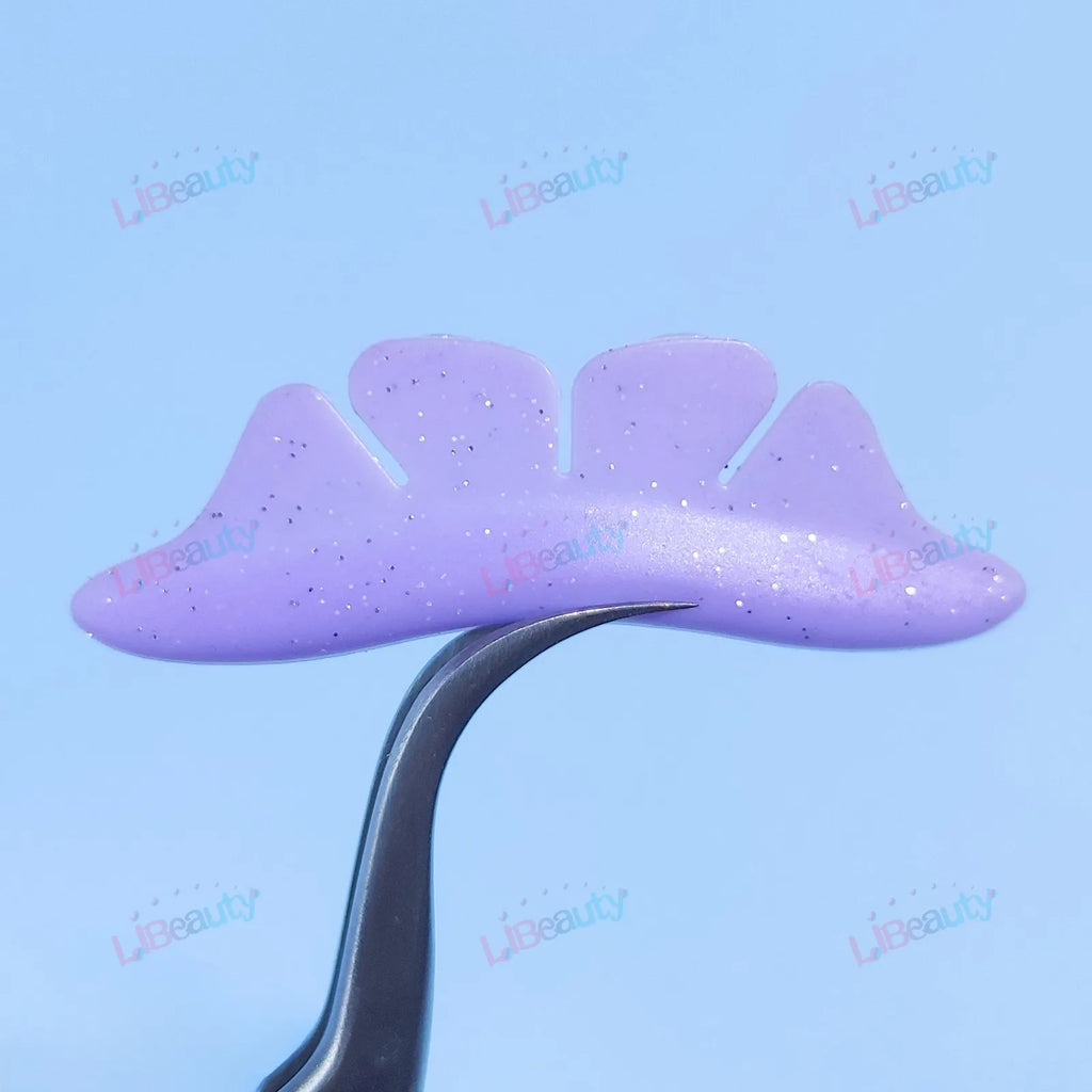 Libeauty 1 Pair Silicone Glitter Butterfly Lash Lift Shield Eyelash Perm Pads Lash Lifting 3D Eyelash Curler Accessories Tool