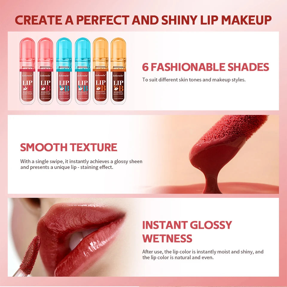 Lip IV Glossy Hydrating Lip Stain Instant Shine Long Lasting Moisture Nourishes Soothes Dry Lips Suitable For All Skin Makeup