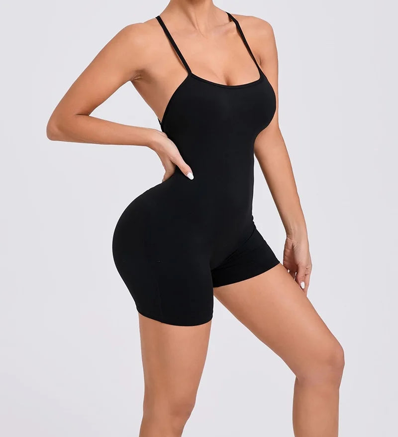 Cloud Rise Yoga SEXY Sports Jumpsuit Women Gym Fitness Playsuit Training Rompers Female Workout Bodysuits Lady Backless Overalls