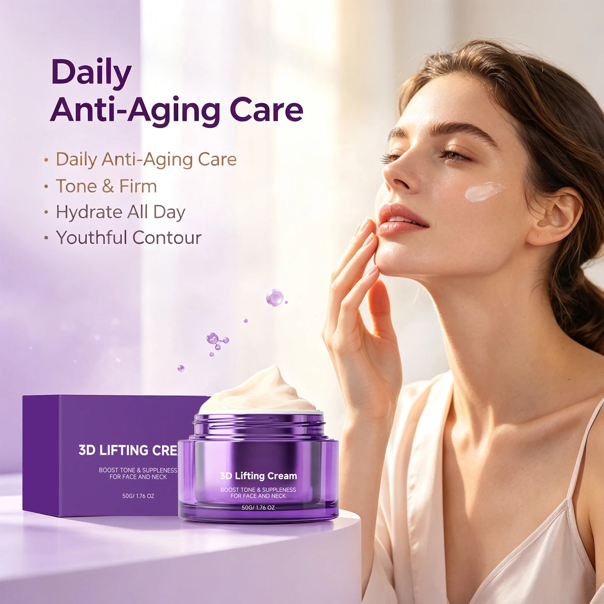 3D Lifting Cream For Face Neck Reduce Wrinkle Tightening Smoothing Skin Fast Absorb Non Greasy Rejuvenate Skin Shape Facial Line