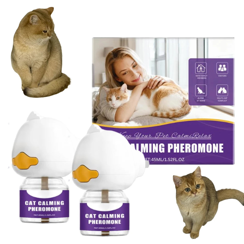 Pheromone Diffuser for Cats Pet Emotional Soothing Device Electric Plug-In Relieve Anxiety Reduce Scratching Calming Spray
