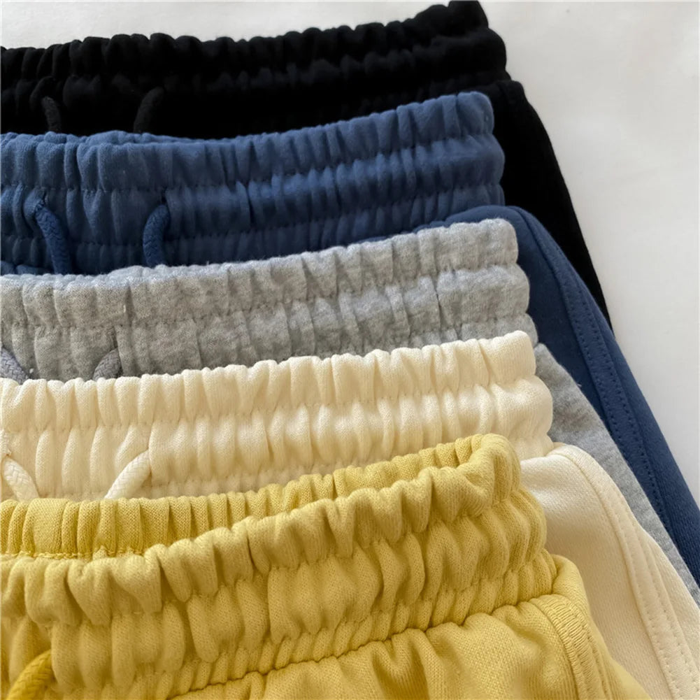High-Waisted Elastic Women Sports Shorts for Running Fitness Casual Home Use Loose Fit Polyester Spandex Shorts