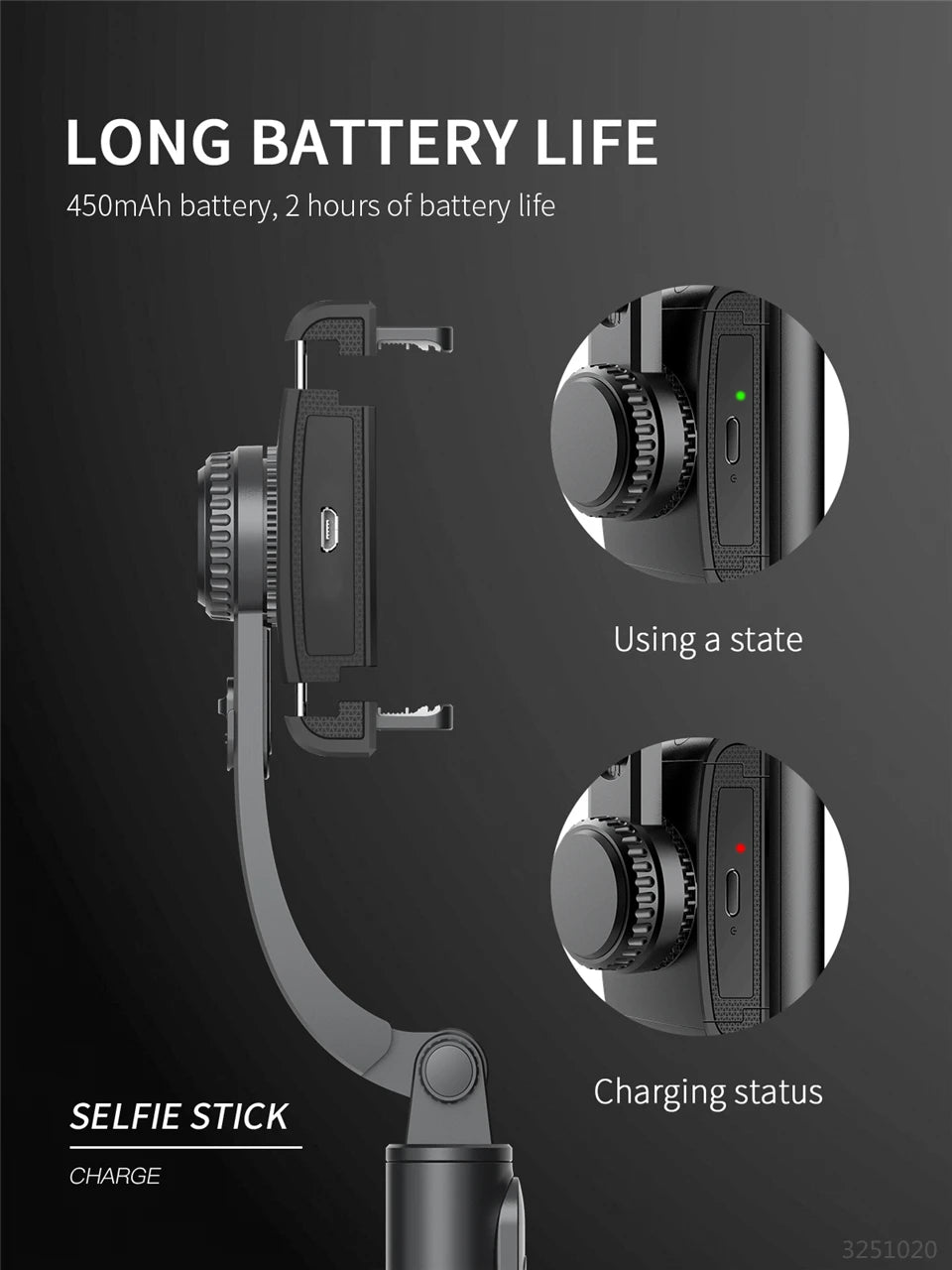 FGCLSY 2024 AI Video Stabilizer Bluetooth Selfie Stick Tripod Gimbal Stabilizer for Smartphone Live Vertical Shooting Bracket