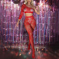 Womens Hollow Out Lingerie Set Sexy Tights Lace Bralette And Panty Set Strappy Full Bodystockings Sexy Lingeries Boudoir Outfits