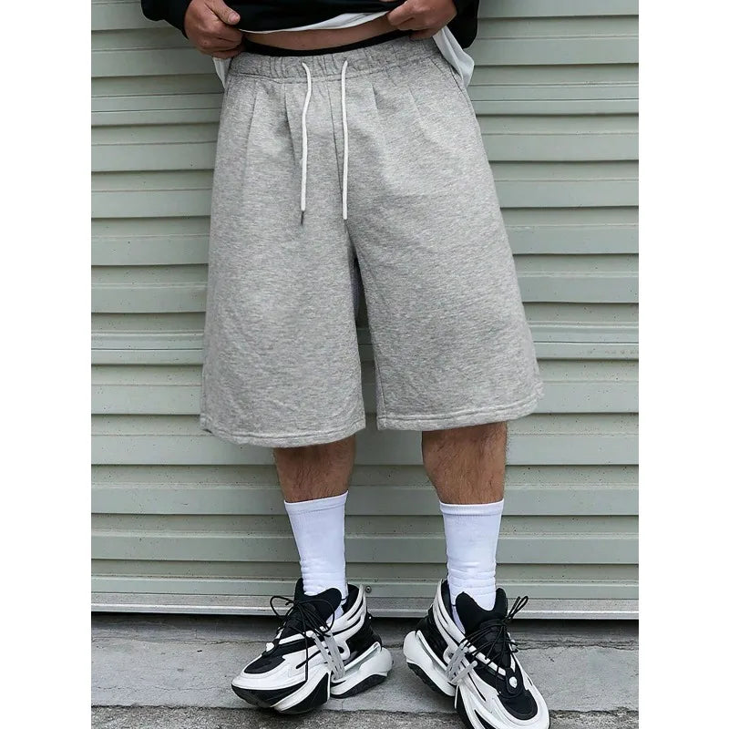 Men's Drawstring Waistband Loose Sports Shorts Summer New Item Unisex Sports Casual Shorts