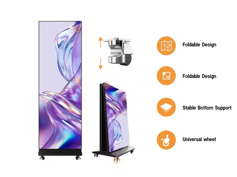 Foldable Diode Technology Retail Electronic Menu Board
