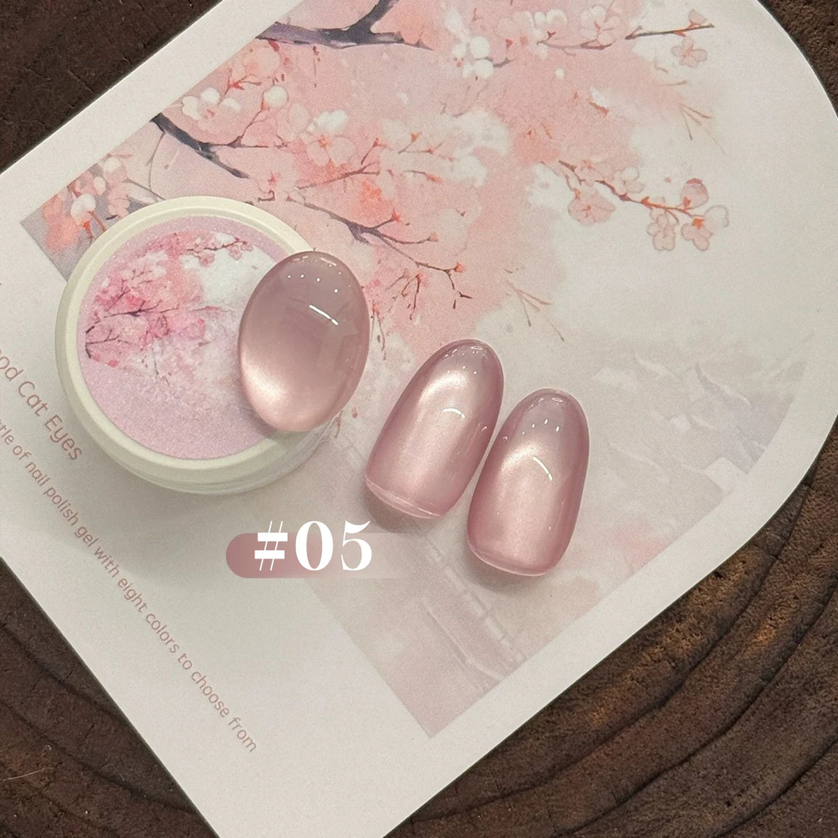 MIANEL 2026 10ML Lover Cat Eye Nail Gel Nude Pink with Sparkling Golden Light Glass Bead for Flattering Cat Eye Manicure