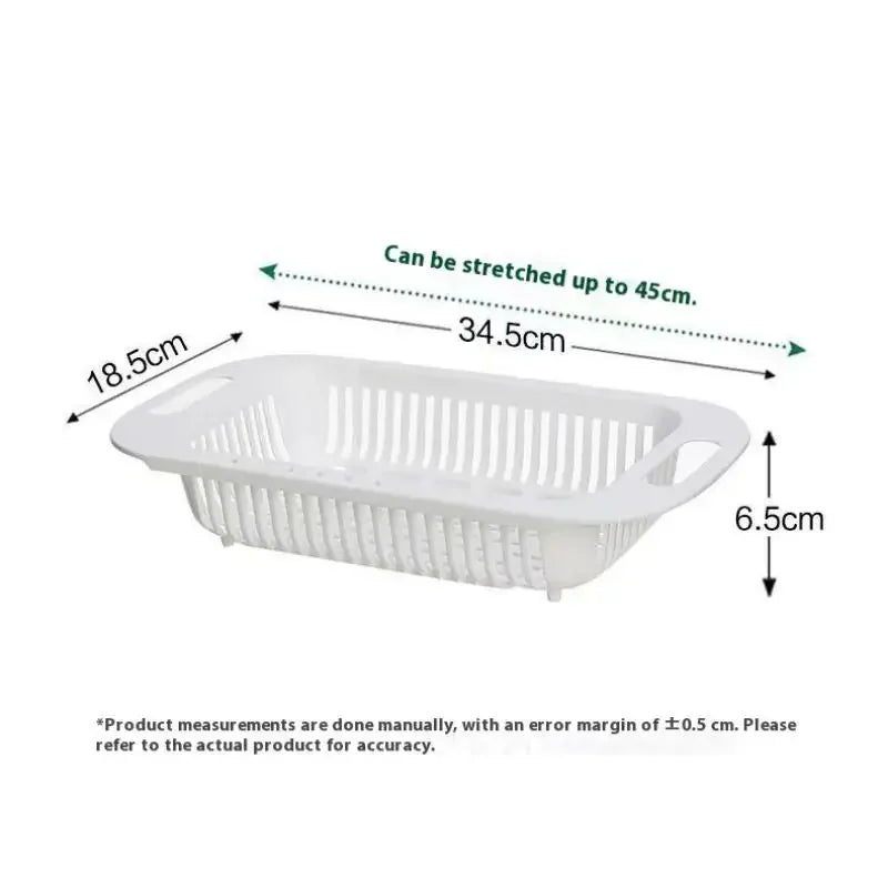 Kitchen Organizer Soap Sponge Holder Sink Rack Telescopic Drain Rack Adjustable Vegetable Drain Basket Kitchen Organizer Gadgets