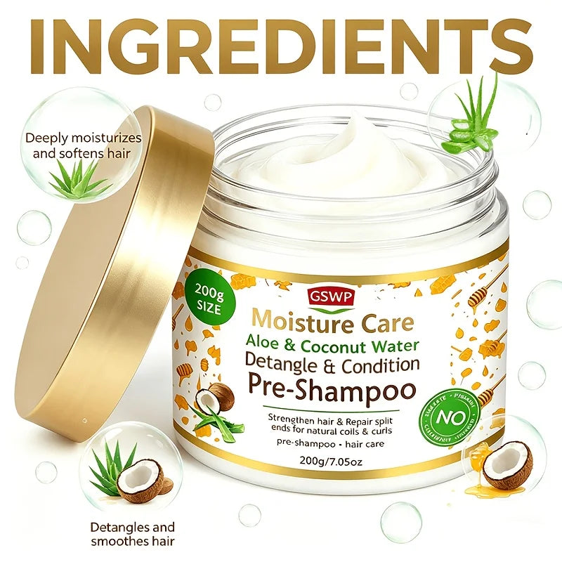 GSWP pre-shampoo Big-capacity, designed to detangle and smooth hair before washing. Ideal for dry, damaged hair.200/400g