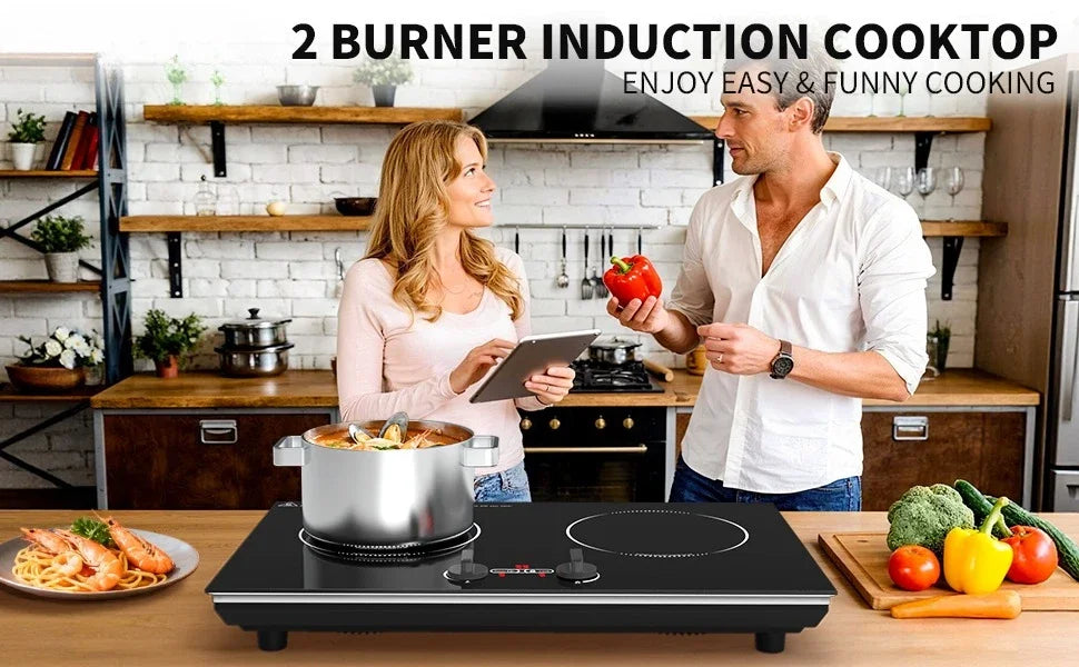 Induction Cooktop 4000 W Countertop burners with Knob Control