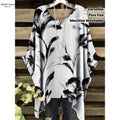 Women's Elegant Floral T-Shirt Relaxed Fit Round Neck Top Machine Washable Nontransparent Material Comfortable Clothing Casual