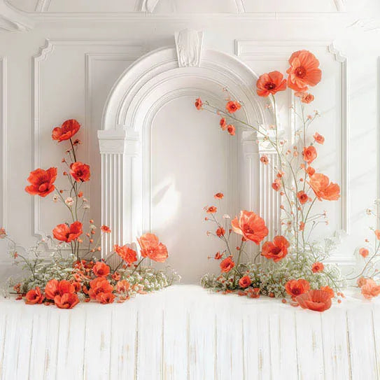 Interior Arch Boho Floral Photography Background Adult Birthday Wedding Maternity Portrait Decor Backdrop Photo Studio Supplies