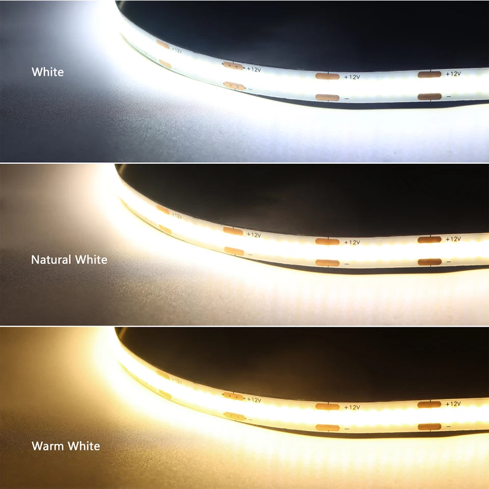 Smart Door Proximity Sensor Control LED Under Cabinet Lights 12V COB LED Strip Showcase Wardrobe Lamp Backlight For Room Kitchen