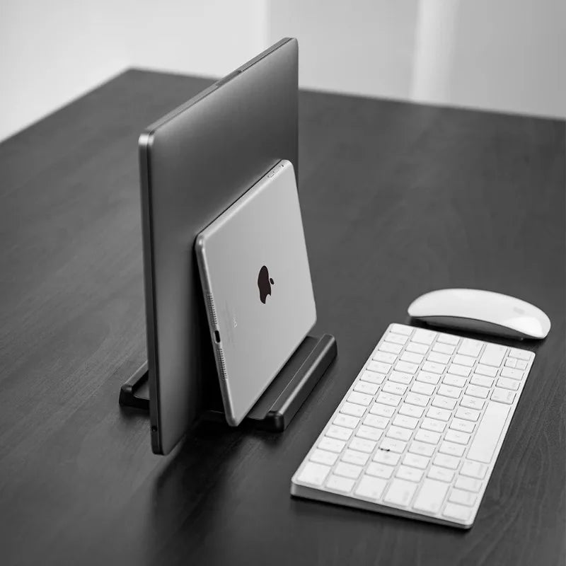 Universal Vertical Laptop Stand 3Slots Desk Laptop Holder Portable Laptop Docking Station Stand Adjustable Desktop Notebook Dock